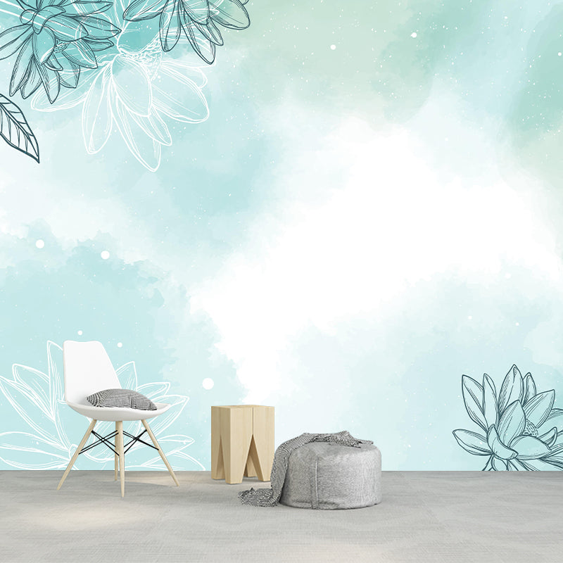 Customized Illustration Tropical Plant Mural Eco-friendly Wallpaper Wall Decor