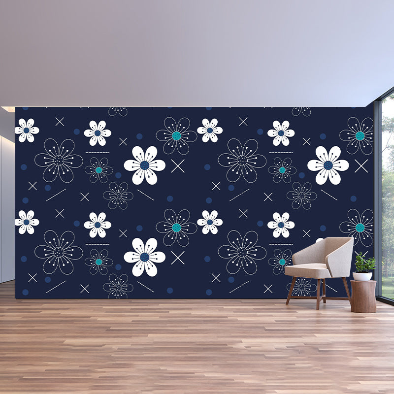 Horizontal Illustration Tropical Plant Mural Eco-friendly Decorative Wallpaper for Room
