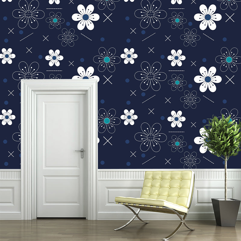 Horizontal Illustration Tropical Plant Mural Eco-friendly Decorative Wallpaper for Room