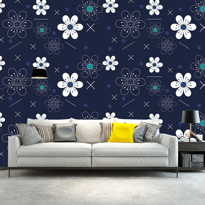 Horizontal Illustration Tropical Plant Mural Eco-friendly Decorative Wallpaper for Room