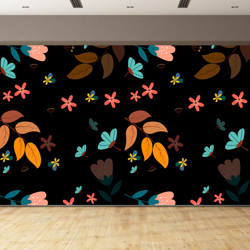 Tropical Plant Mural Eco-friendly Horizontal Illustration Decorative Wallpaper Home Decor