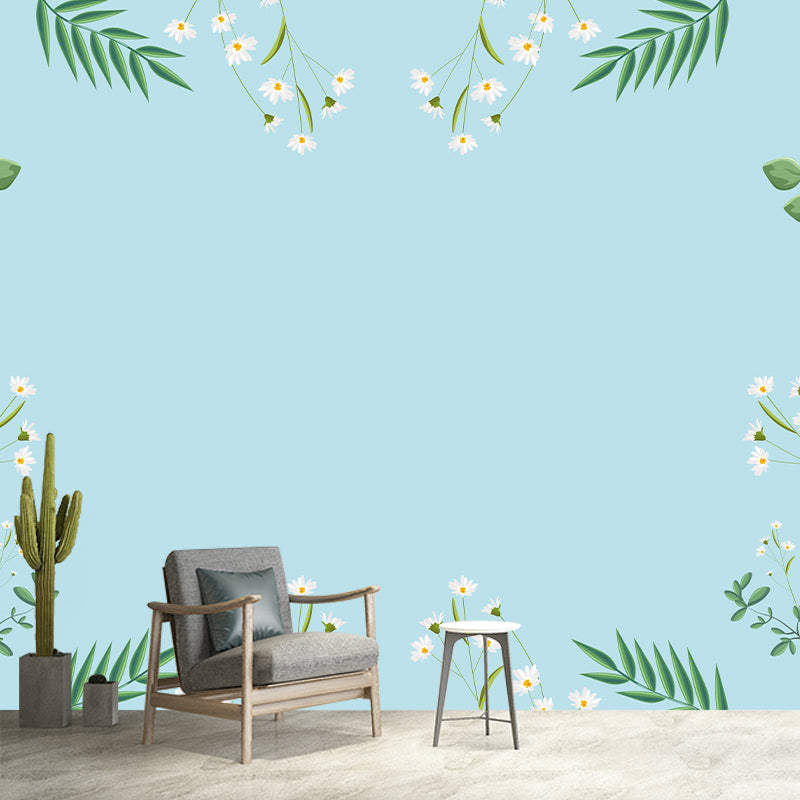 Tropical Style Illustration Plant Mural Eco-friendly Decorative Wallpaper Wall Decor