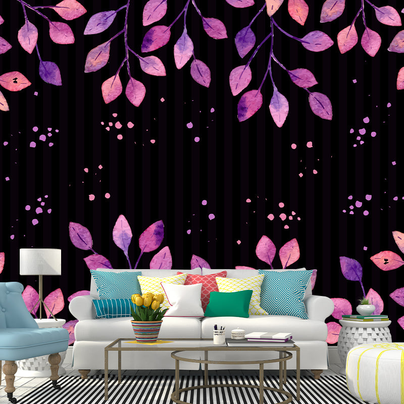 Tropical Style Illustration Plant Mural Eco-friendly Decorative Wallpaper Wall Decor