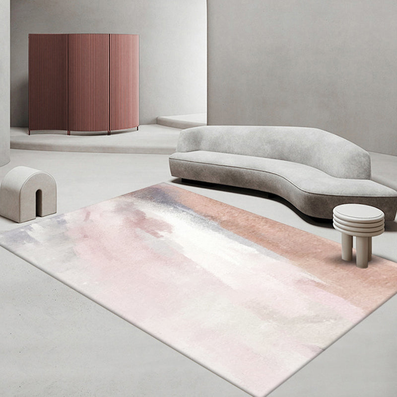 Geometric Polyester Rug Indoor Rug Washable Pet Friendly Carpet for Home Decor