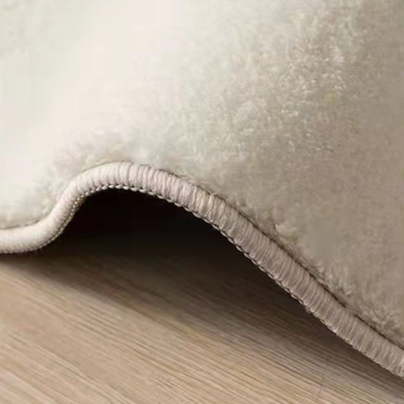 Beige moderner Teppich Polyester Arc Innenteppich nicht rutschfestem Teppich für Wohnkultur