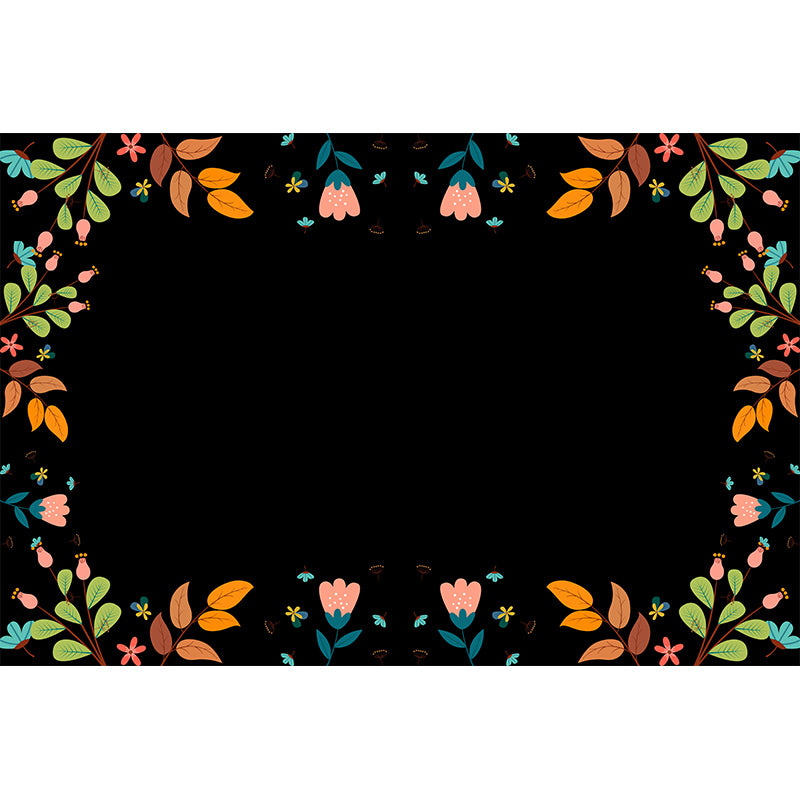 Horizontal Illustration Tropical Plant Mural Eco-friendly Wallpaper Home Decor