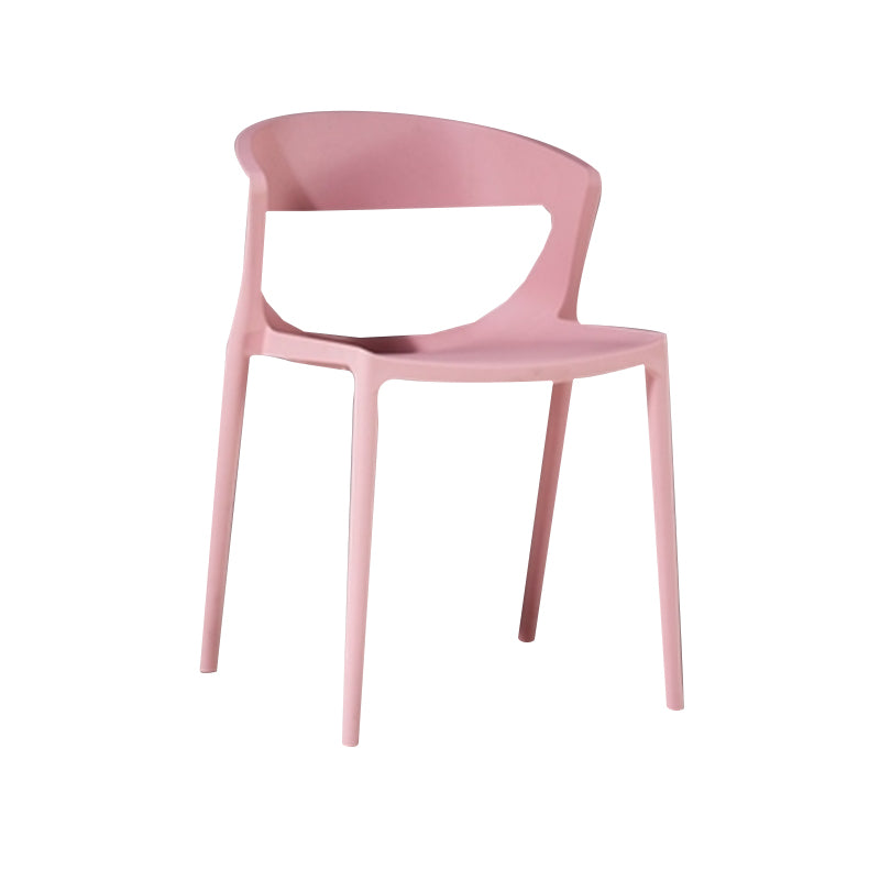 Chaise de salle à manger en plastique de style contemporain, chaises latérales sans bras pour cuisine
