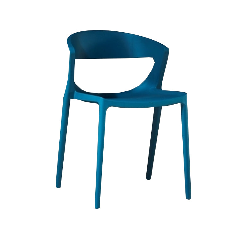 Chaise de salle à manger en plastique de style contemporain, chaises latérales sans bras pour cuisine