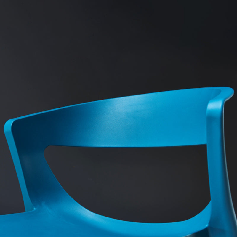 Silla de comedor de plástico de estilo contemporáneo, sillas laterales sin brazos para cocina