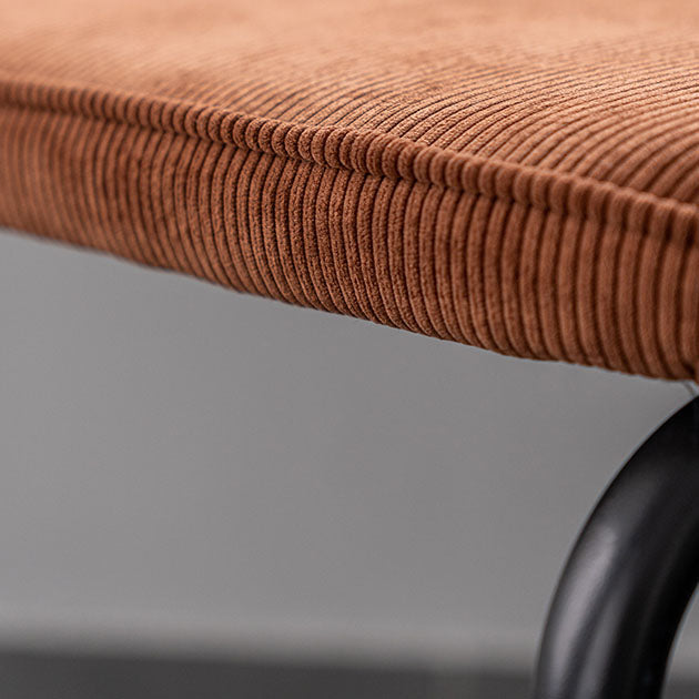 Sillas de comedor estilo moderno Sillas sin brazos con respaldo abierto y patas de metal