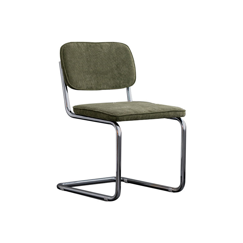 Sillas de comedor estilo moderno Sillas sin brazos con respaldo abierto y patas de metal