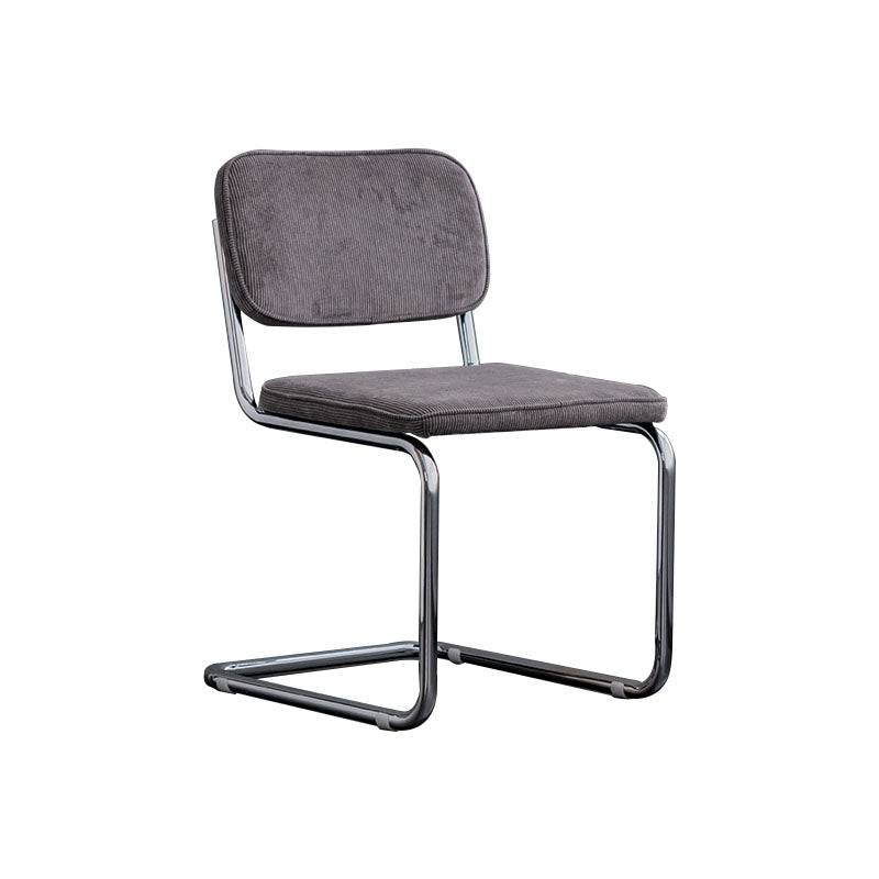 Sillas de comedor estilo moderno Sillas sin brazos con respaldo abierto y patas de metal