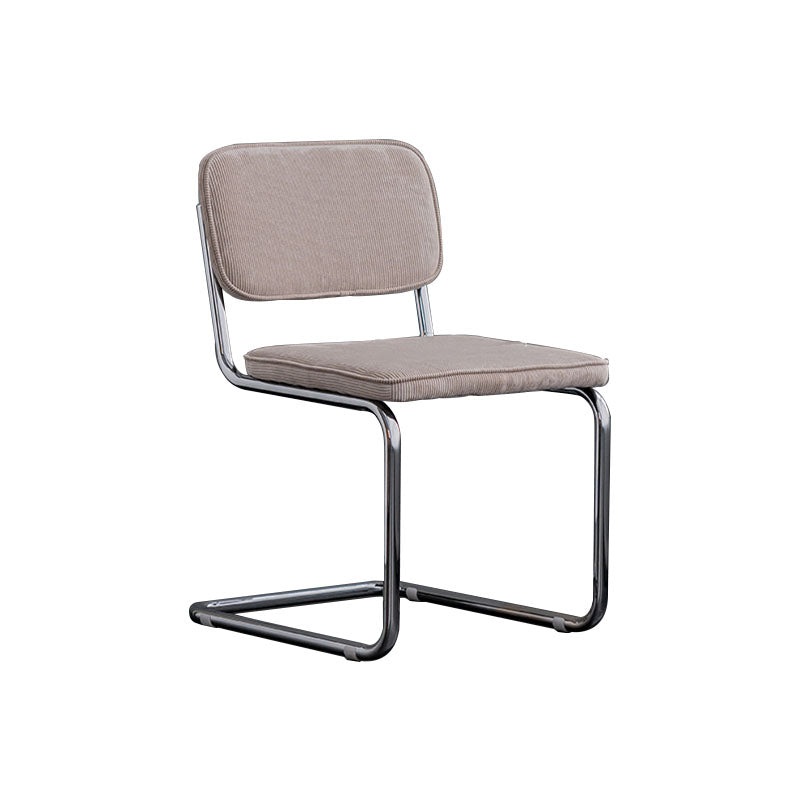 Sillas de comedor estilo moderno Sillas sin brazos con respaldo abierto y patas de metal