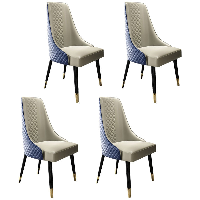 Chaise de salle à manger contemporaine, chaise Parsons latérale sans accoudoirs en bois pour cuisine