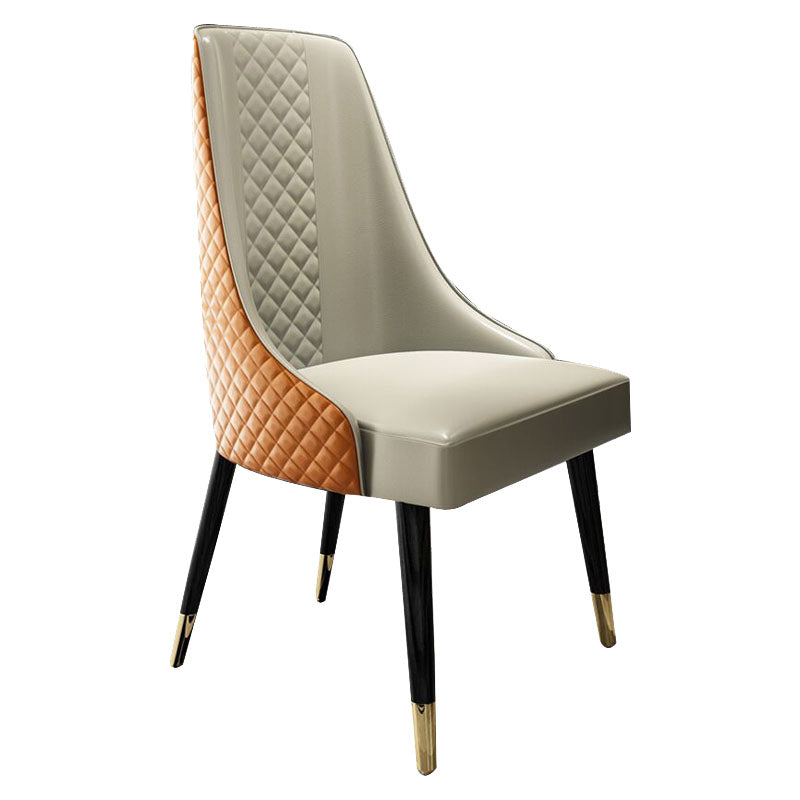 Silla de comedor contemporánea Silla Parsons lateral sin brazos de madera para cocina