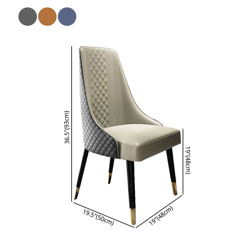 Silla de comedor contemporánea Silla Parsons lateral sin brazos de madera para cocina