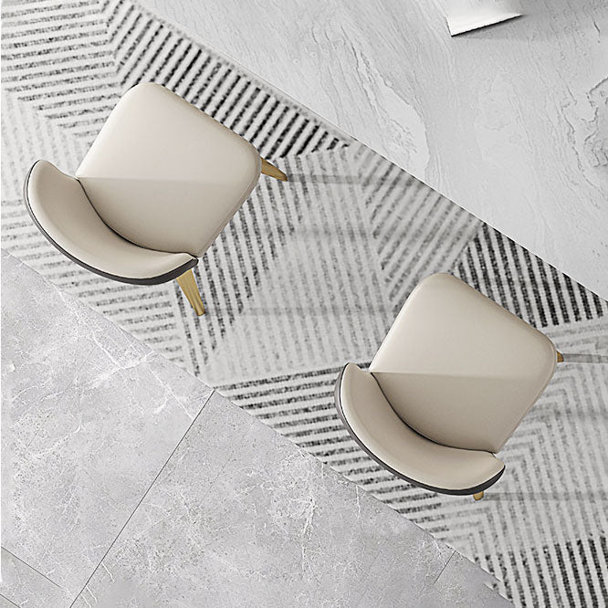 Sillas de comedor estilo moderno Silla de cocina sin brazos con patas de metal