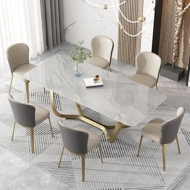 Sillas de comedor estilo moderno Silla de cocina sin brazos con patas de metal