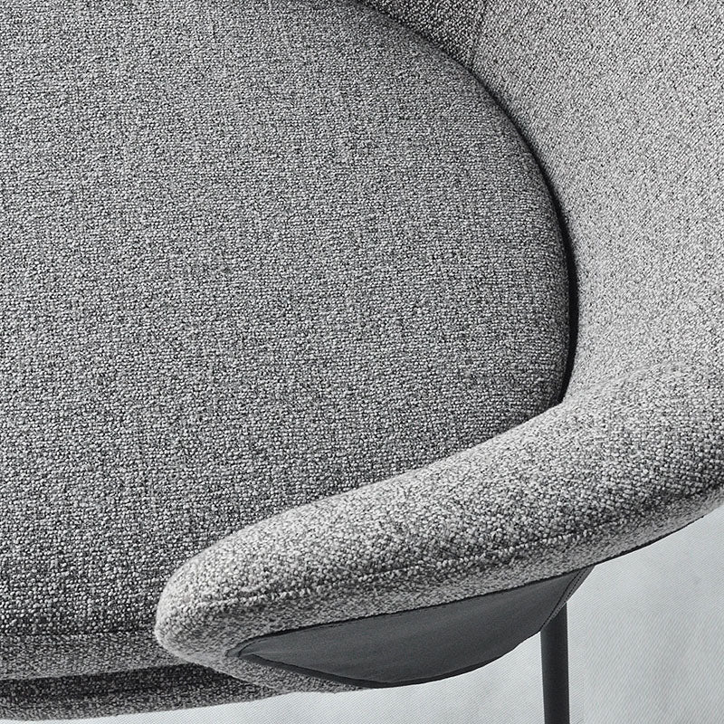 Silla de comedor de metal moderno, silla lateral de tela para uso en restaurantes
