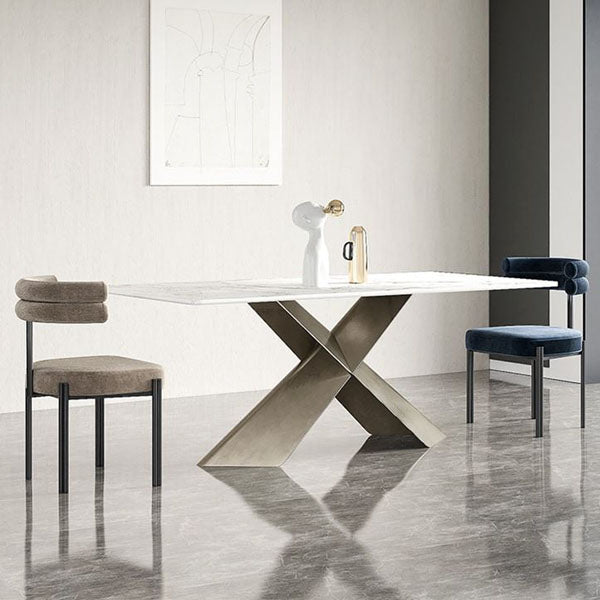 Silla sin brazos de comedor de metal moderno, silla lateral de comedor de terciopelo para uso en restaurantes