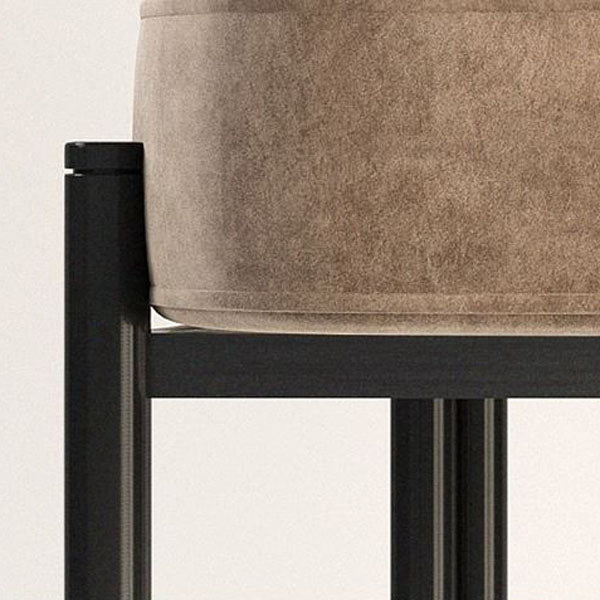Silla sin brazos de comedor de metal moderno, silla lateral de comedor de terciopelo para uso en restaurantes