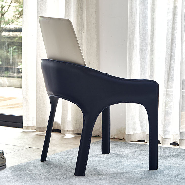 Restaurante de cuero Silla moderna Silla de comedor con respaldo sólido con brazo