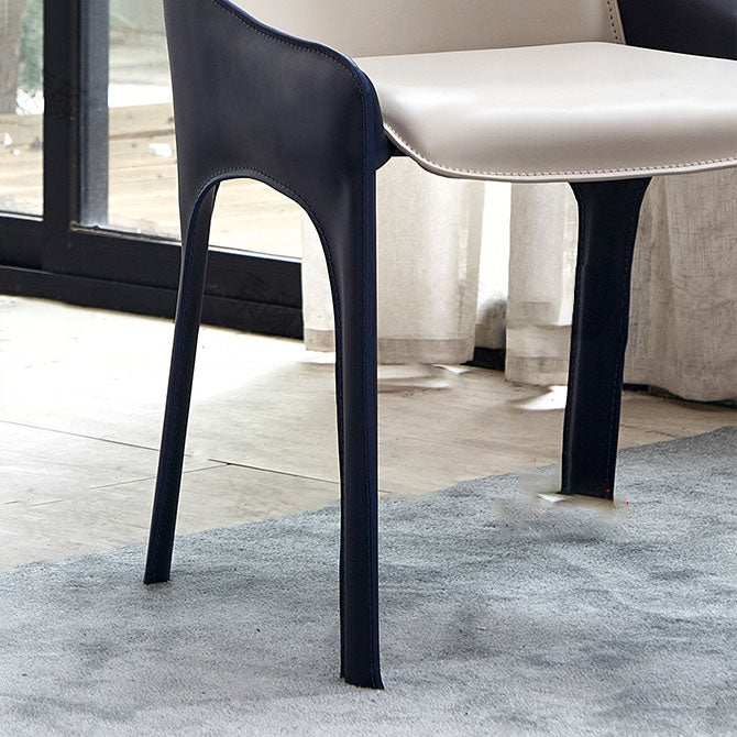 Restaurante de cuero Silla moderna Silla de comedor con respaldo sólido con brazo