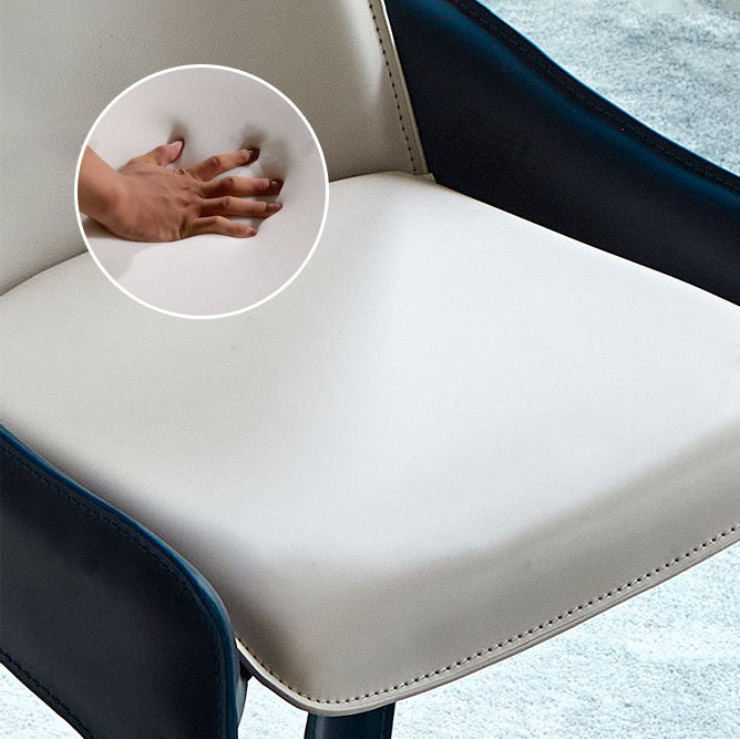 Restaurante de cuero Silla moderna Silla de comedor con respaldo sólido con brazo