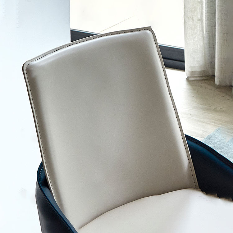 Restaurante de cuero Silla moderna Silla de comedor con respaldo sólido con brazo