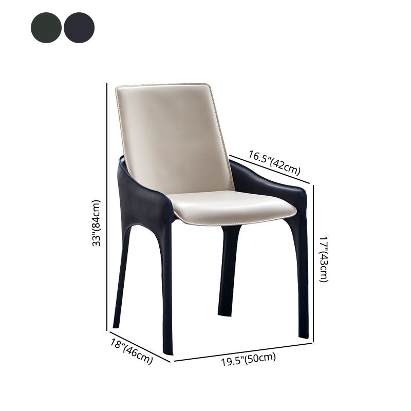Restaurante de cuero Silla moderna Silla de comedor con respaldo sólido con brazo