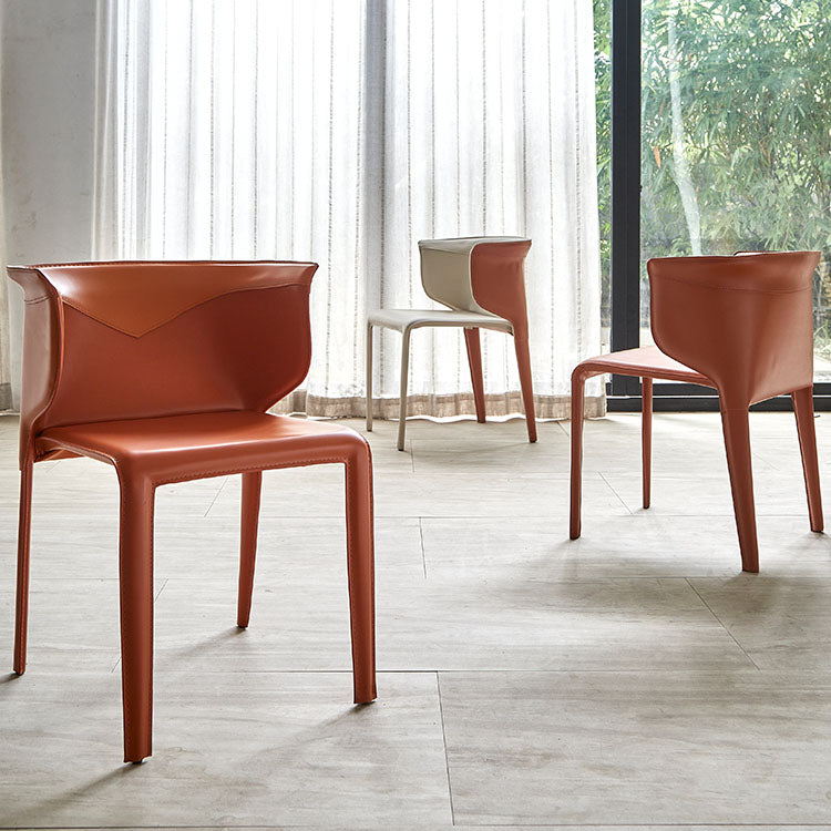 Comedor Silla de Comedor Contemporánea Silla Orejero de Metal con Brazo