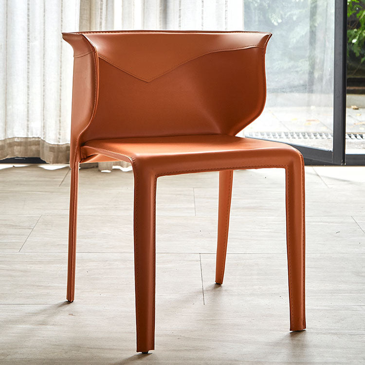 Comedor Silla de Comedor Contemporánea Silla Orejero de Metal con Brazo