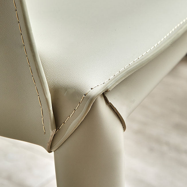 Silla de comedor moderna de cuero para restaurante Silla de comedor con respaldo sólido