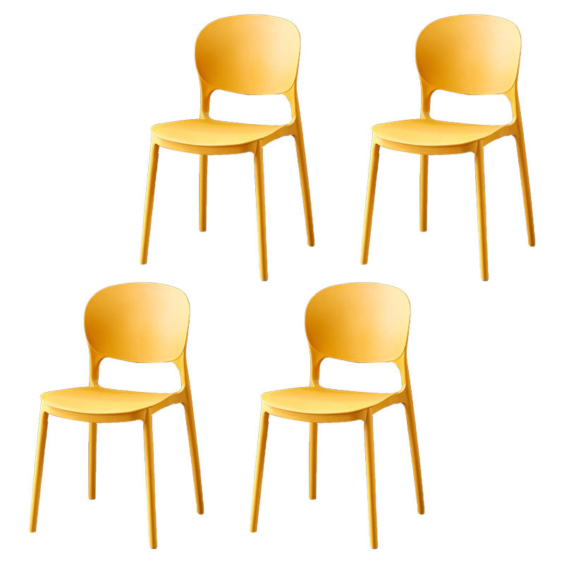 Silla de comedor plástica escandinava con parte posterior abierta y acabado mate de la silla lateral de la sala de conferencias