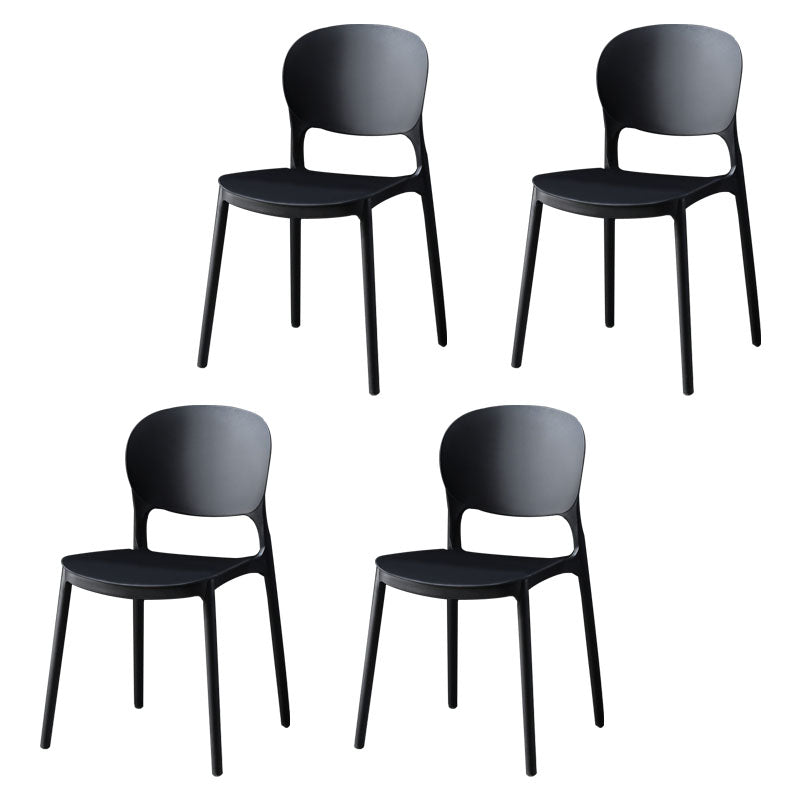 Silla de comedor plástica escandinava con parte posterior abierta y acabado mate de la silla lateral de la sala de conferencias