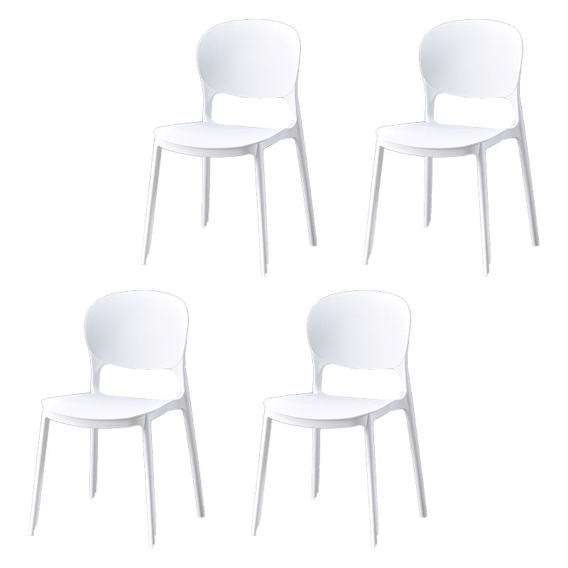 Silla de comedor plástica escandinava con parte posterior abierta y acabado mate de la silla lateral de la sala de conferencias