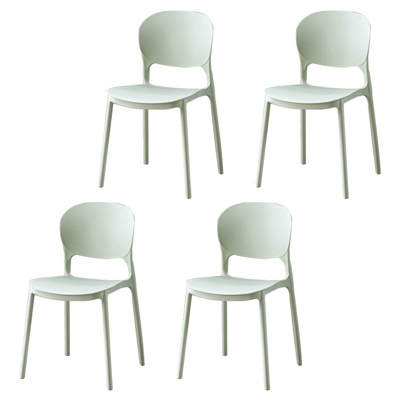 Silla de comedor plástica escandinava con parte posterior abierta y acabado mate de la silla lateral de la sala de conferencias