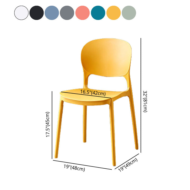 Silla de comedor plástica escandinava con parte posterior abierta y acabado mate de la silla lateral de la sala de conferencias