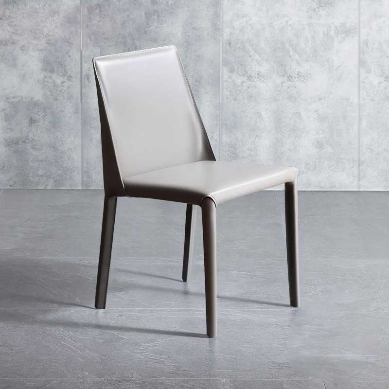 Chaise de salle à manger de style moderne, chaises latérales sans bras en métal pour la cuisine