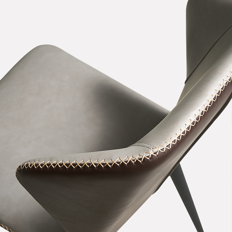 Sillas de comedor estilo moderno Sillas orejeras sin brazos para cocina con patas de metal