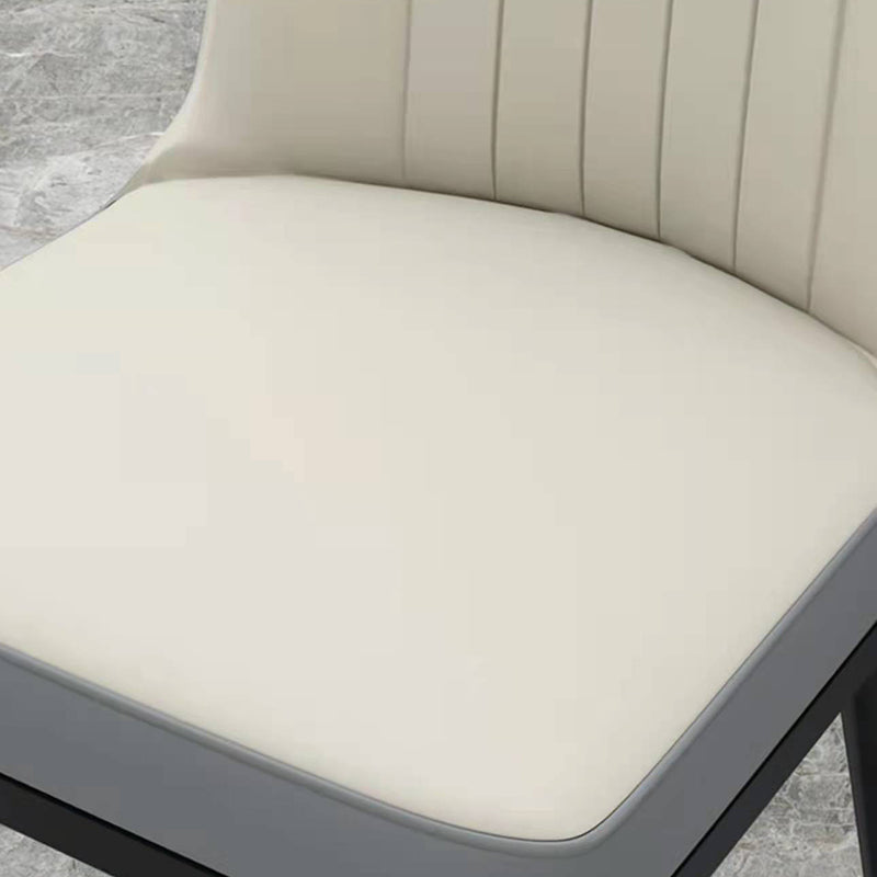 Sillas de comedor estilo Glam Sillas Parsons sin brazos con patas de metal