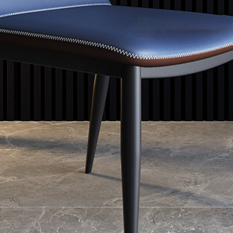 Contemporary Dining Chair Armless Metal Wingback Chairs for Kitchen