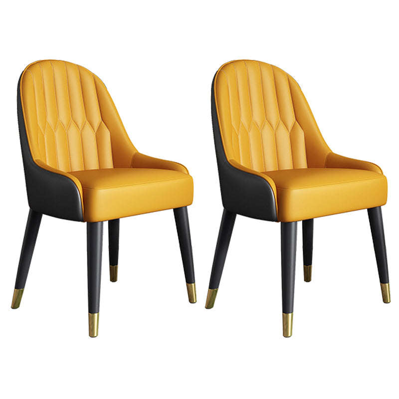 Chaise de salle à manger de Style nordique, bras en métal, chaise Parsons pour cuisine