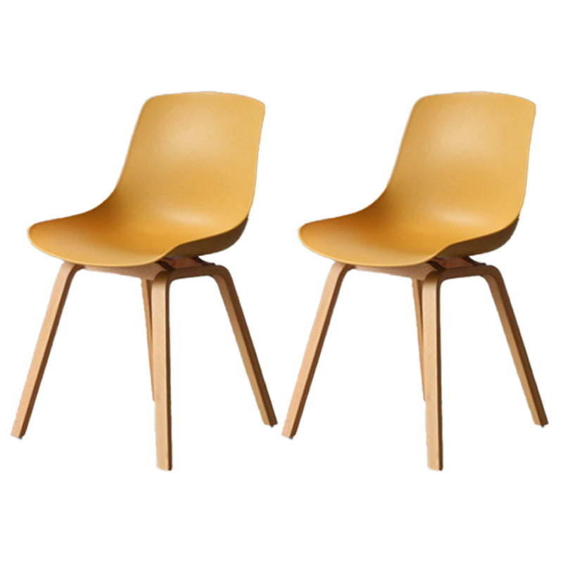 Chaise de salle à manger en bois avec finition mate, chaise latérale à dossier solide pour Restaurant scandinave