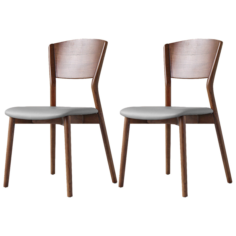 Chaise de salle à manger en bois moderne, chaise latérale à dossier ouvert pour usage domestique