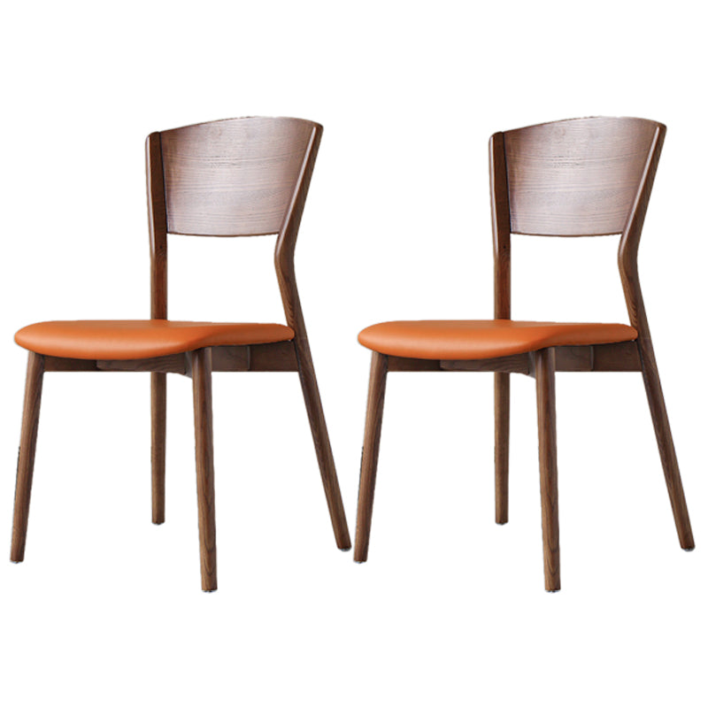 Chaise de salle à manger en bois moderne, chaise latérale à dossier ouvert pour usage domestique