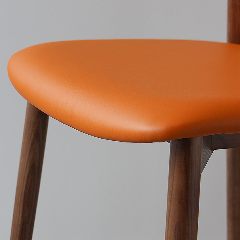 Silla de comedor de madera moderna con respaldo abierto, silla lateral para uso doméstico