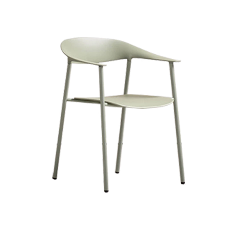 Silla de comedor de metal moderno, sillones de comedor apilables para restaurante