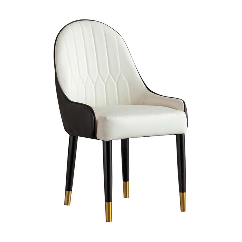 Inicio Sillón escandinavo Silla de comedor tapizada Parsons de metal