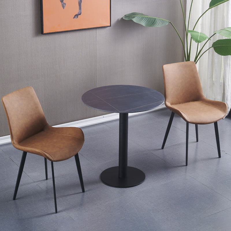 Silla tapizada de metal industrial interior del comedor del respaldo sólido del sillón